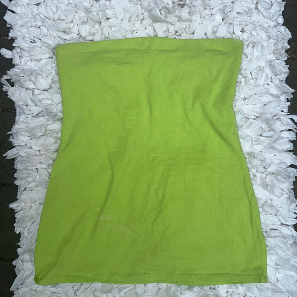 Green no boundaries tube top